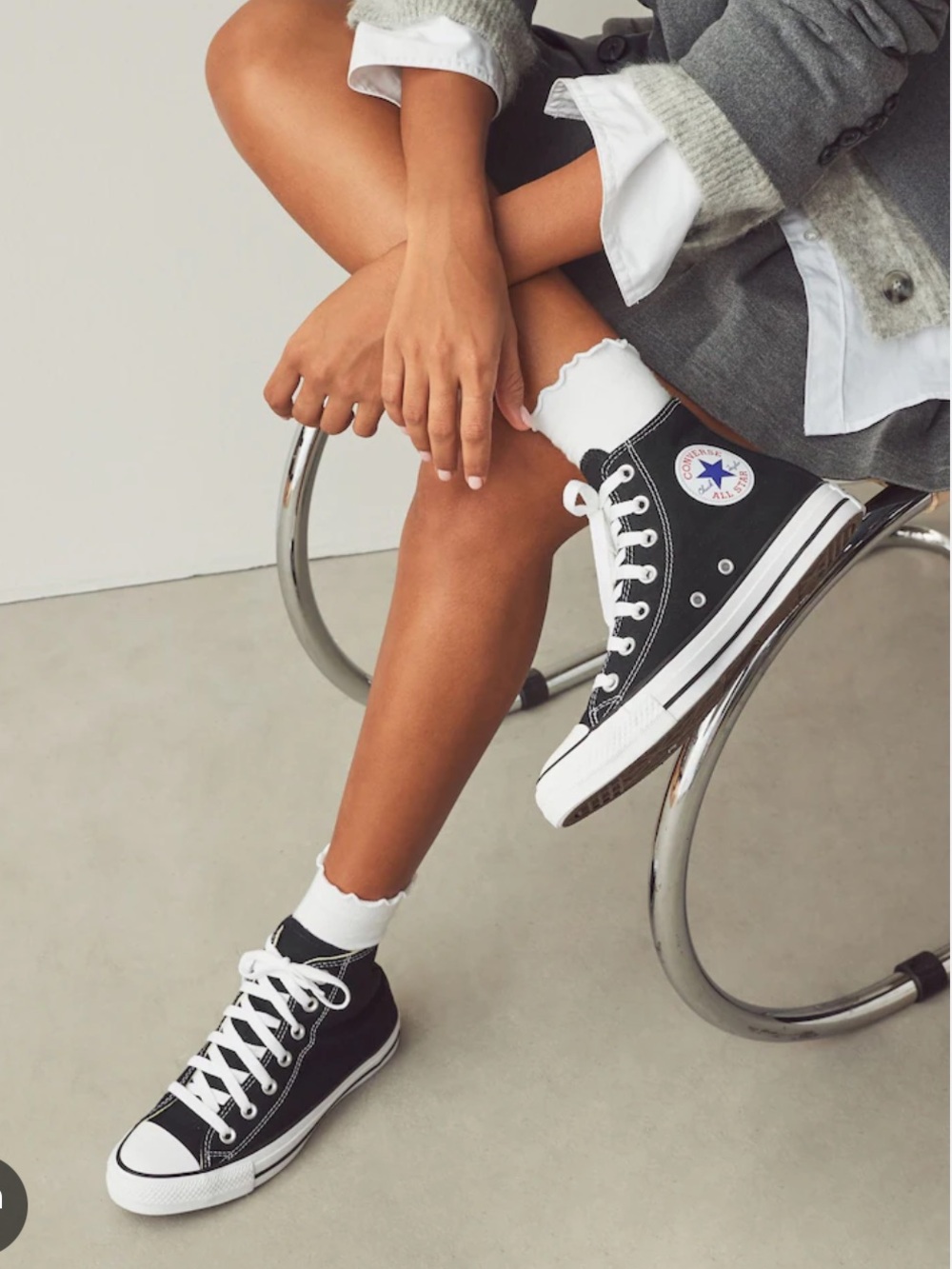 Brand New Converse High Top Sneakers - Black and Cream